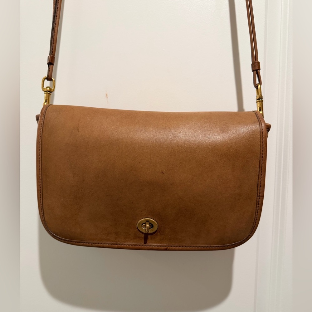 Coach Tan Leather Crossbody Bag
